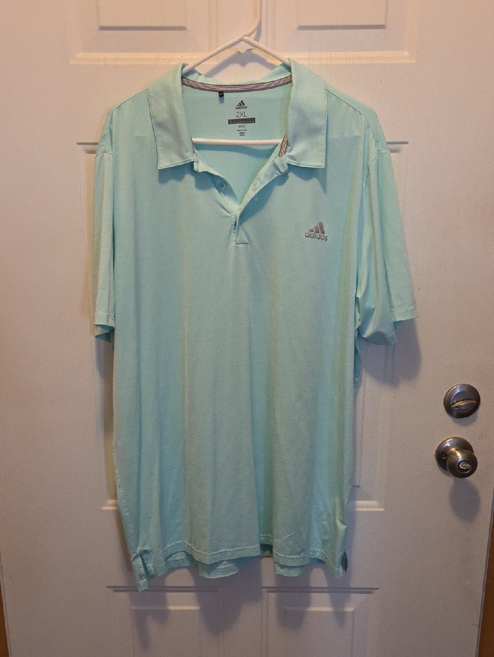 adidas Men's Mint Polo Shirt in Pale Green